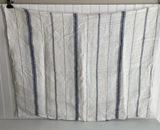 Zara Home 27.5" x 35.5" Linen Blue Striped & White Sham NWT