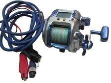 Shimano DENDOU MARU 1000H Electric Reel w/ 3.7:1 silver blue used from JAPAN