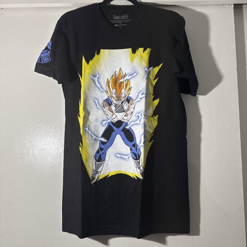 Dragon Ball Z Shirt Mens Medium Black Vegeta Capsule Corp Graphic Tee Anime
