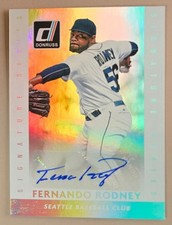 2015 Donruss Signature Series Fernando Rodney Holo Auto #38 Seattle Mariners