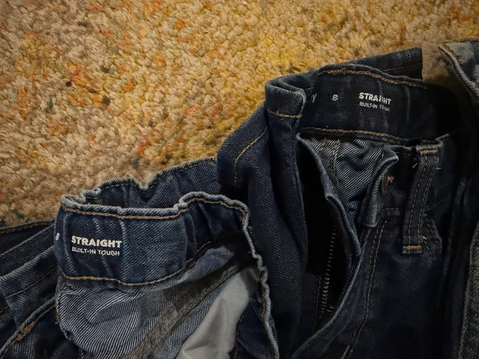Boys Size 8 Lot Of 5 Old Navy GAP Straight Leg Jeans 90s Original Built In Tough - Image 3 of 4