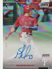 2022 Simon Muzziotti RC Topps Stadium Club #SCCUA-SMU Chrome Auto - Phillies