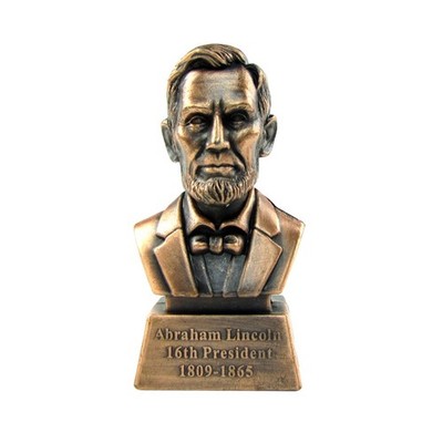 Bronze Metal President Abraham Abe Lincoln Bust Statue Die Cast Pencil Sharpener