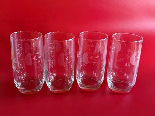 4 Princess House Heritage 11oz Flat Tumblers 5" Water Glasses (more available)