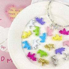 5Pcs Macaron Color Horse Pendant For Diy Necklace Earrings Jewelry Accessories