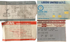 TICKET stubs :  Chelsea away games 1991/92 X 4
