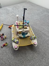L Lego Friends Sunshine Catamaran, 41317 No Figs/Manual Missing Sail Incomplete