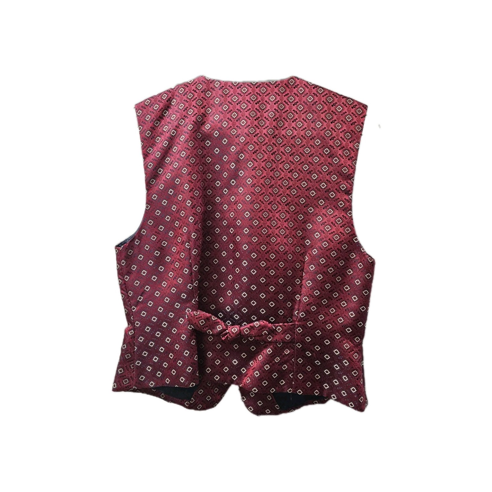Talbots Petites Patterned Vest 2 Button Burgandy … - image 5