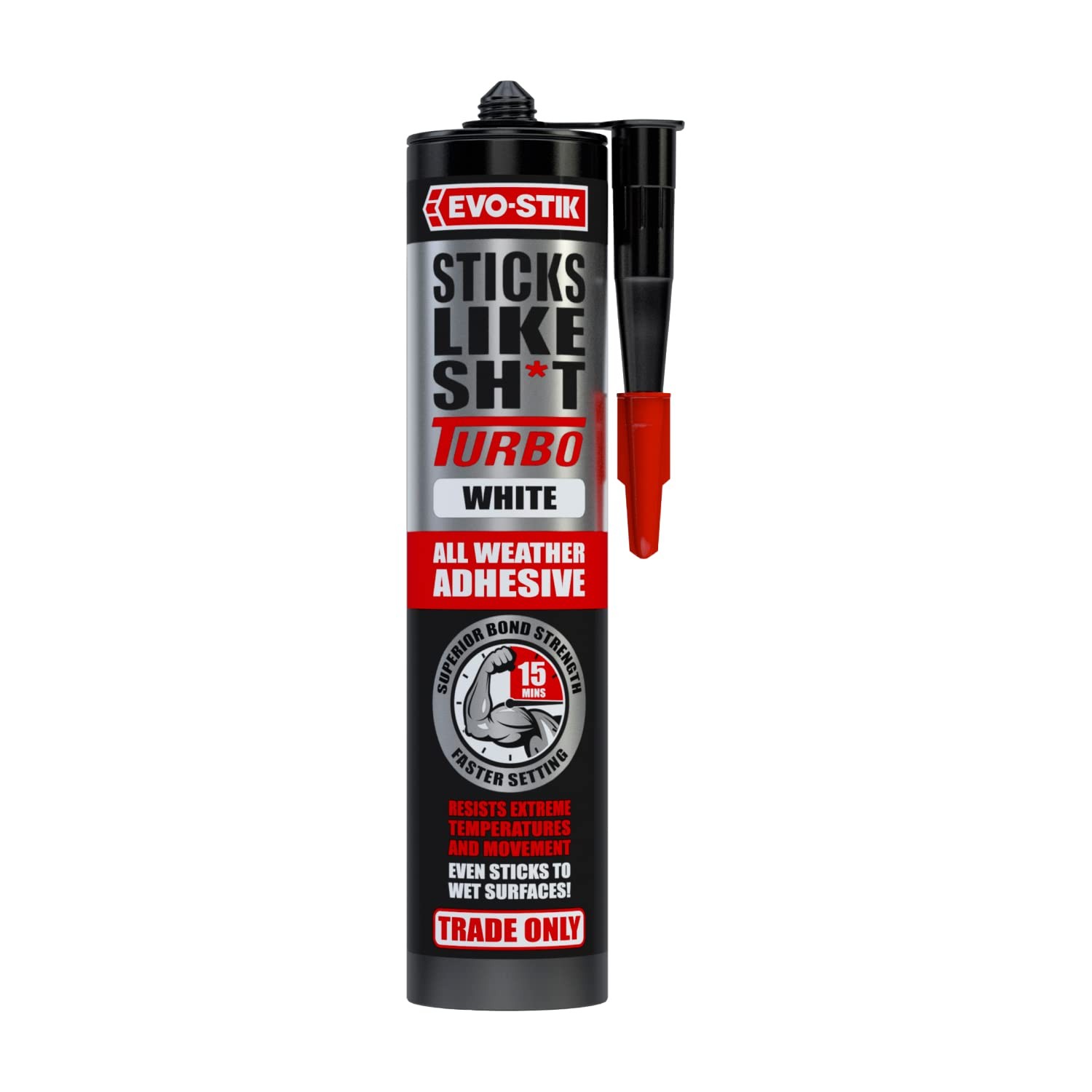 EVO-STIK Sticks Like Sh*t Turbo Adhesive White - 290ml - All Weather -