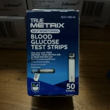 True Metrix Blood Glucose Test Strips - 50 Count - Exp 05/2026+