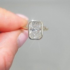 2 Ct IGI CERTIFIED Radiant Cut F/VS1 Lab Grown Diamond Engagement Ring 14k Gold