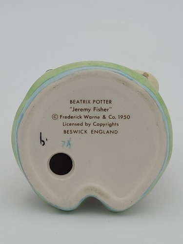 Vintage 1950 Beatrix Potter "Jeremy Fisher" Porzellan Frosch Kröte Beswick England - Bild 8 von 9