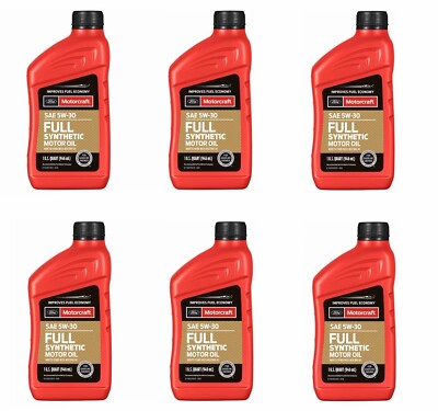 6 Quarts Engine Motor Oil OEM FORD MOTORCRAFT Full Synthetic SAE 5W-30