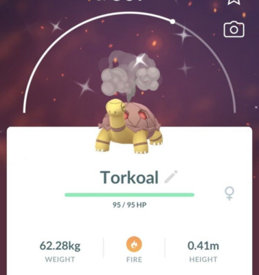 Pokémon - Shiny Torkoal - P T C - 80k stardust - Please see description