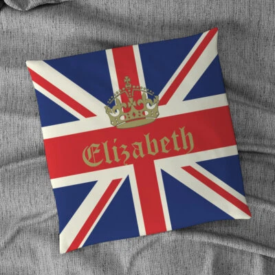 L&S PRINTS Personnalisé Royal Union Jack Design 45.7cm x 45.7cm Coussin