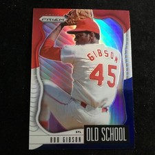 2021 Panini Prizm Old School Red White & Blue Prizm #OS-3 Bob Gibson HOF STL