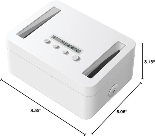 Vaydeer Metal Time Lock Box, Phone Locked box with Timer, Locking Safe Storage, - Picture 9 of 9