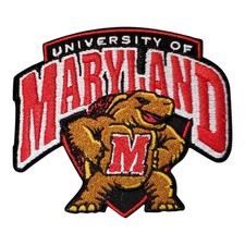 Maryland Terrapins Vintage Style Patch. Embroidered. Iron On. 3.5"x3"
