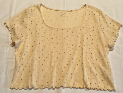 Arizona Jean Co Women’s Yellow Ruffle Top XXXL NWOT | eBay