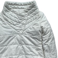 Lip Service Asymmetric Alien Angle White Puffer Jacket