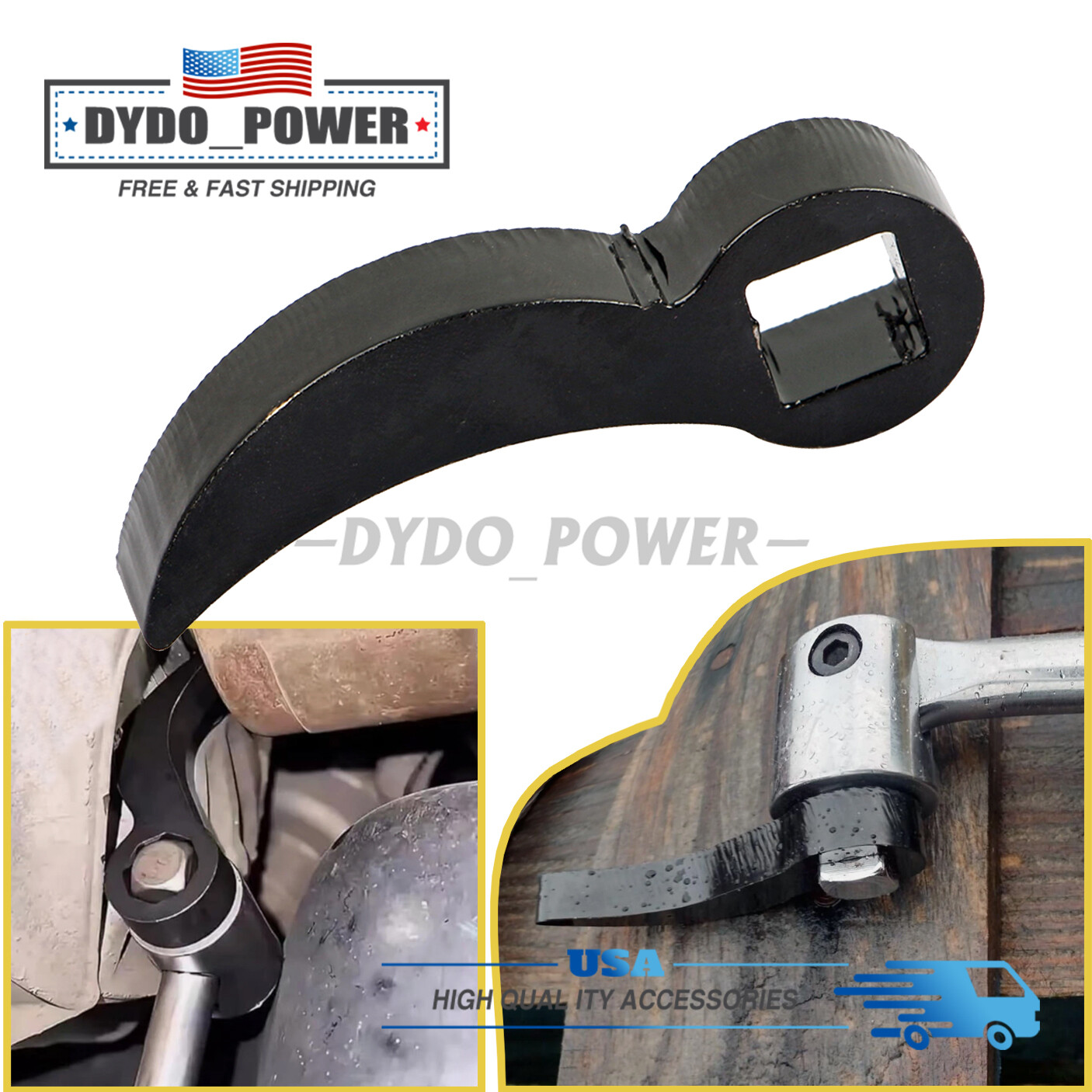 1X Pry Bar Wrench Adapter Head Half Shaft Removal Crowbar Ratchet Tool 1/2"