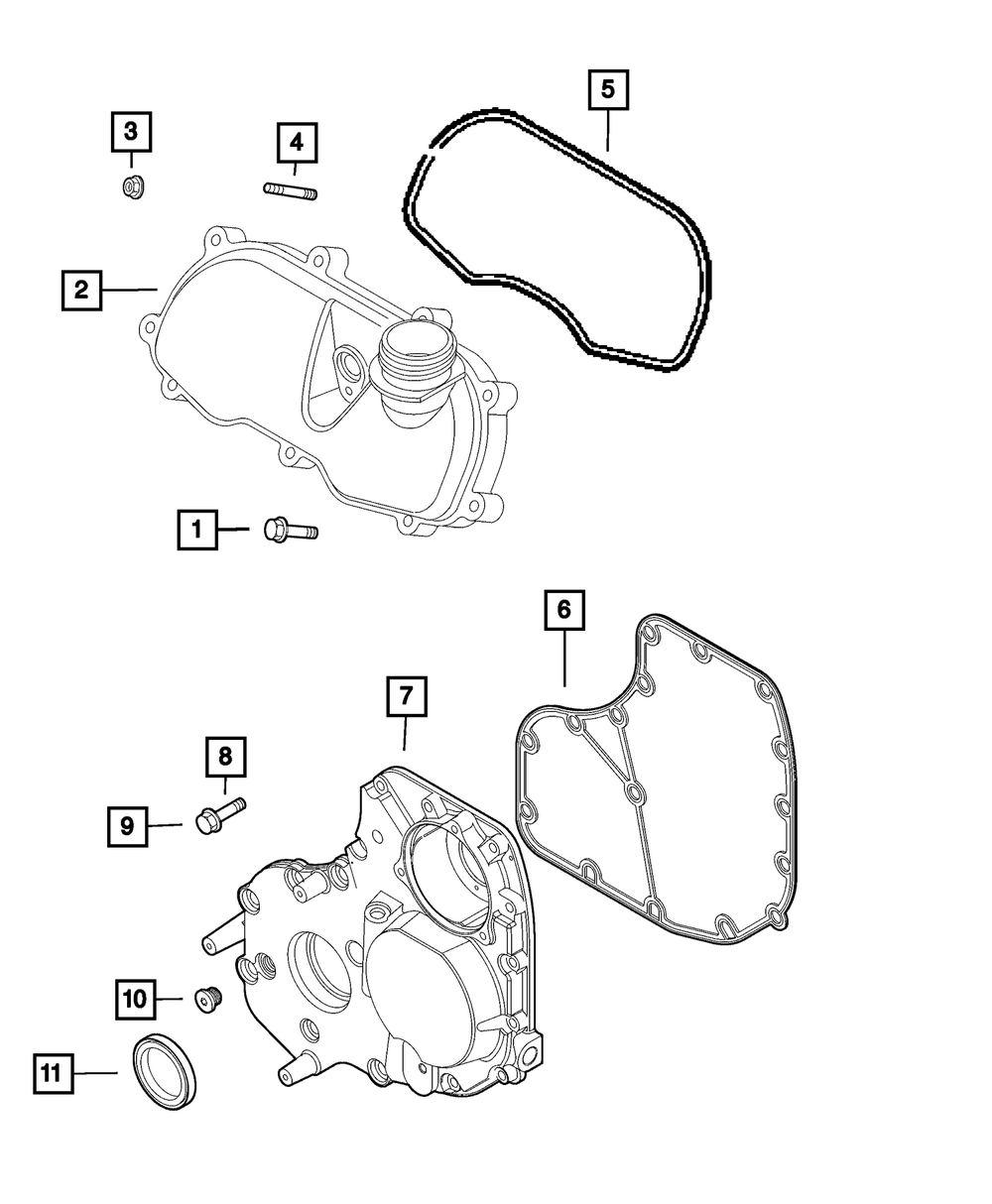 Genuine Mopar Chain Case Cover Gasket 68172841AA