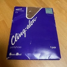 Sears Cling-Alon Vintage Pantyhose Nylons - Sandstone Size C