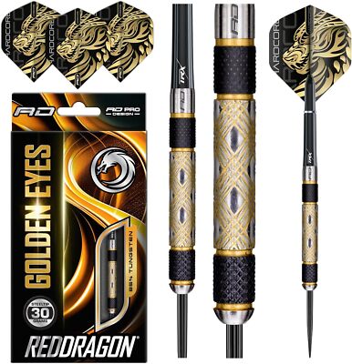  Golden Eye 1: 30G - Tungsten Darts Set With Flights And Stems