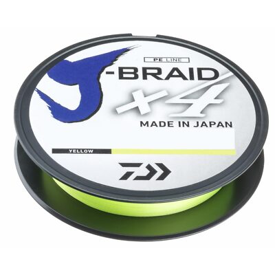 (0,08 /1m) Daiwa J-Braid X4E 135m 0,13mm Yellow Geflochtene Schnur