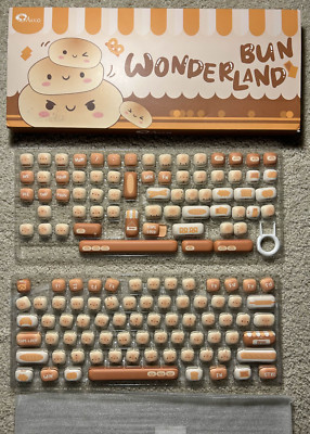 Akko Bun Wonderland Keycap Set   138 Keys, Cherry Profile, Bread-Themed