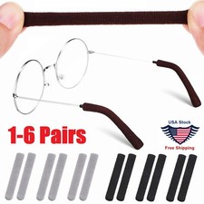 12pcs Antislip Elastic Soft Eyeglasses Temple Tips Sleeve Eyeglass Ear Cushions