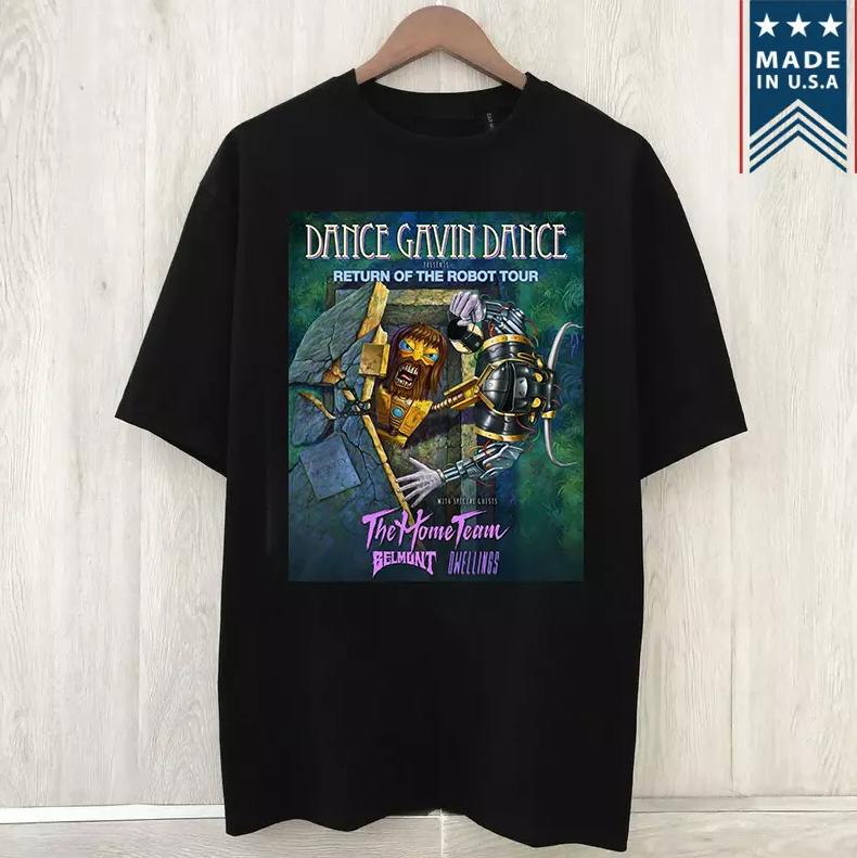Dance Gavin Dance Band Return Of Robot Tour 2025 T Shirt Full Size