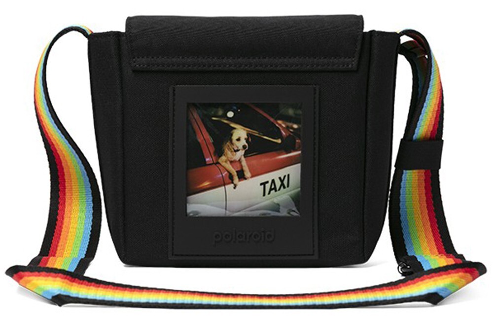 POLAROID NOW INSTANT CAMERA BAG CASE BLACK + SPECTRUM adjustable Strap (UK) BNIP