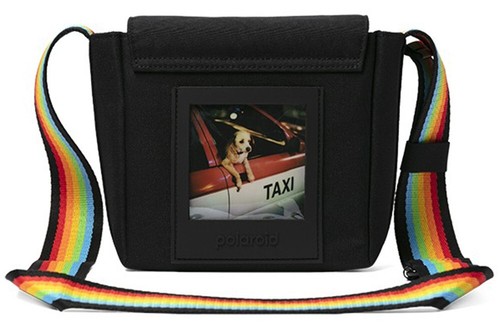 POLAROID NOW INSTANT CAMERA BAG CASE BLACK + SPECTRUM adjustable Strap (UK) BNIP