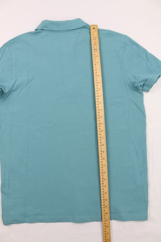 Diesel Logo Mens T-Harry Short Sleeve Polo Shirt Steel Blue XL Zip Pique Mesh - Picture 16 of 16