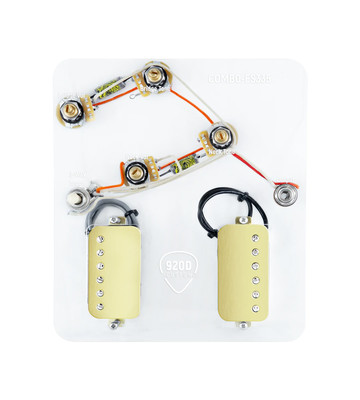 920D Custom Combo Kit for ES-335 With Gold Roughneck Humbuckers and ES335-V W...