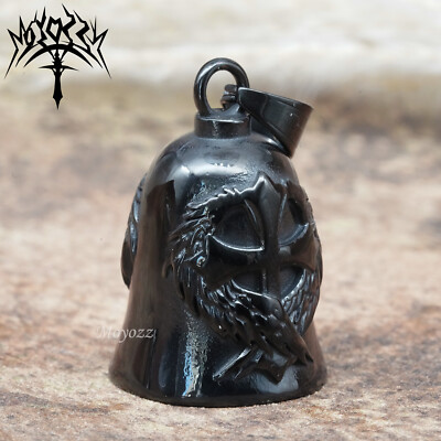 Luck Gremlin Cross Wings Angel Guardian Bell Motorcycle Biker