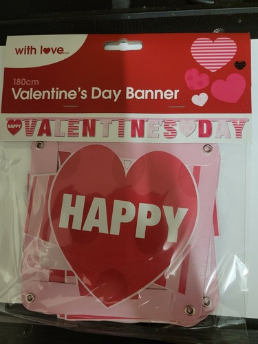 180cm Valentine's Day Banner, card, Garland. Decoration. Happy Valentine's Day ❤ - Picture 2 of 2