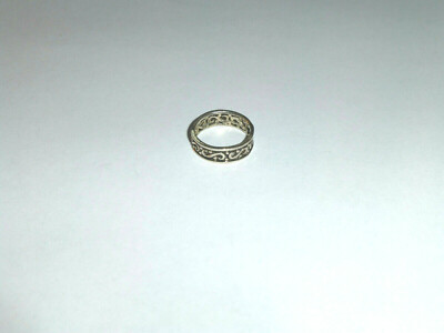 Vintage .925 Sterling Silver Scroll Band Ring Size - 6 3/4 | eBay