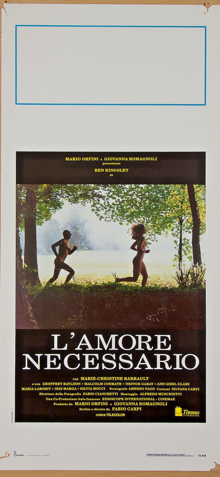 Locandina originale film L'amore necessario (1991) - Regia di Fabio Carpi