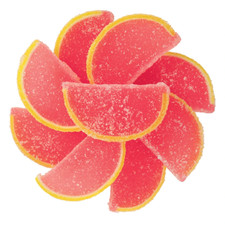 Dulce gomoso rodajas de pomelo rosa