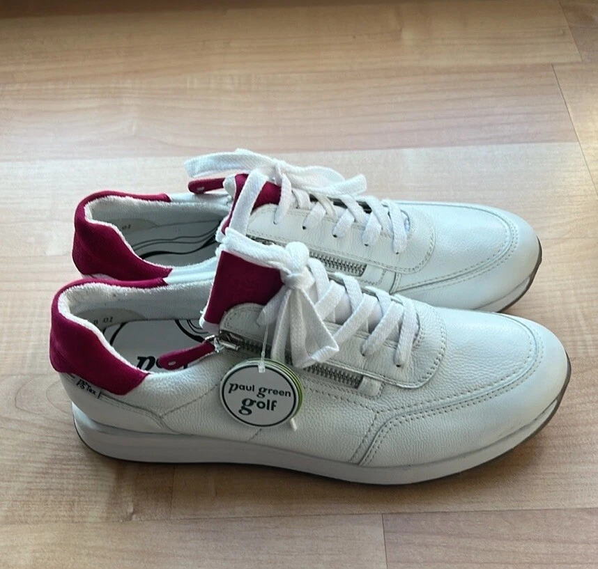 Nueva Zapatilla de Golf Paul Green Lux Impermeable en Blanco y Rosa Talla 10 EE. UU. / 7,5 UK Foto 4 de 4