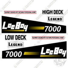 Fits LeeBoy 7000 Decal Kit Asphalt Paver (Style 2) - 7 YEAR OUTDOOR VINYL!