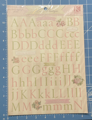 K&Company La Boutique Our Wedding 183 Die Cut Stickers Alphabet Letters & Words