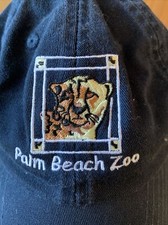 NEW Palm Beach Zoo Kids Size Baseball Hat Cap Navy Blue