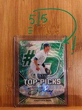 2018 Leaf Metal JONATHAN INDIA Top Picks Green Wave Prismatic Auto RC 5/5 Reds