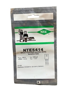 NTE5414 Silicon Controlled Rectifier (SCR) Sensitive Gate TO126 ECG5414 GE5414