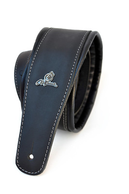 Magma Leathers 2.52'' Delux Argentinean padded Black Leather Guitar Strap (07MC01