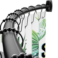 Curved Shower Curtain Rod 43-72 Inches Adjustable Aluminum Rustproof Round Sh...