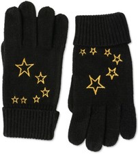 Jenni Embroidered Gloves, Black, One Size